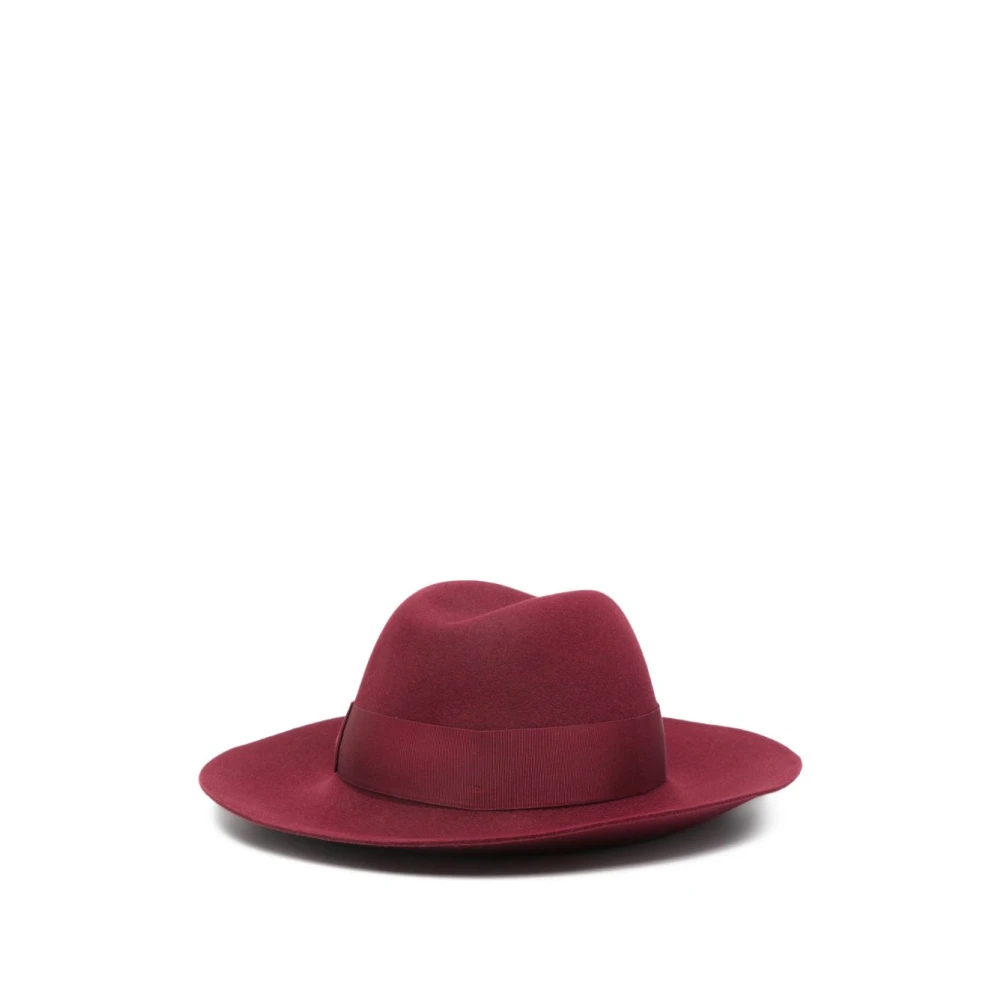 Borsalino Unisex Rosso - Cappello Claudette In Lana - Accessories - M