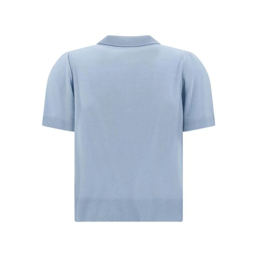 allude Kasjmier Polotrui met Klassieke Kraag Blue Dames