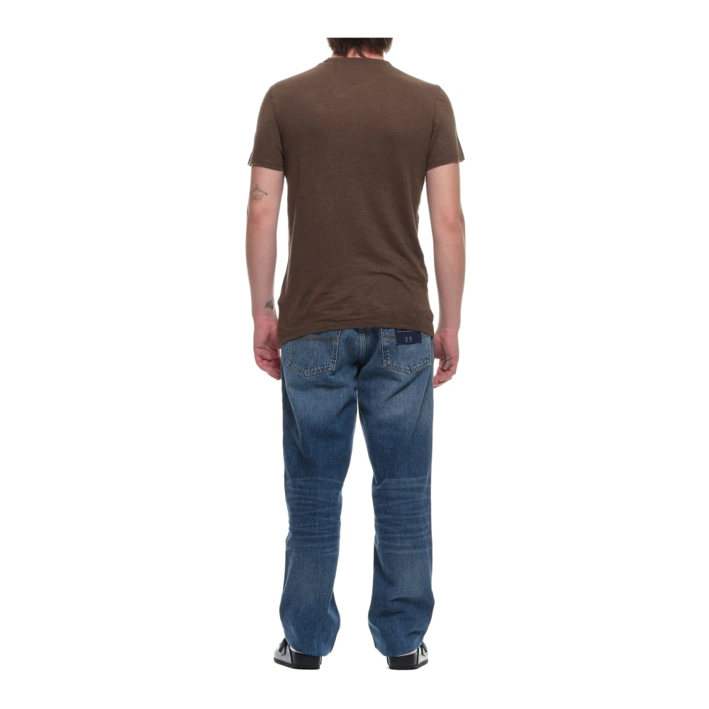 majestic filatures Stijlvolle T-shirt en Polo Combo Brown Heren