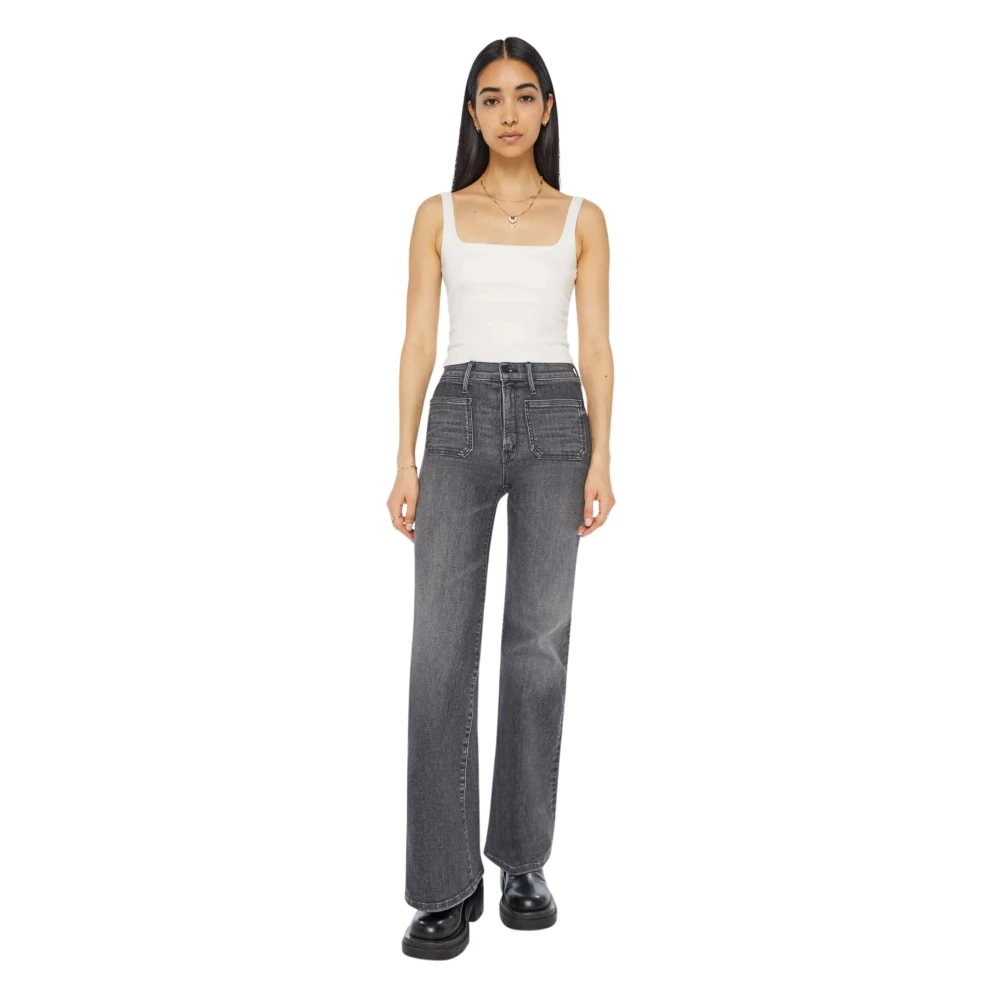 Mother Zak Twister Sneak Jeans Grijs Gray Dames