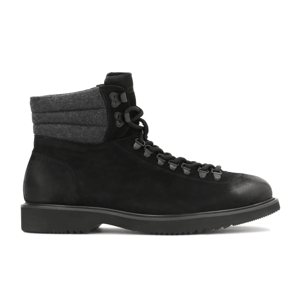 Kazar Svarta Nubuck & Tyg Vinterstövlar Black, Herr