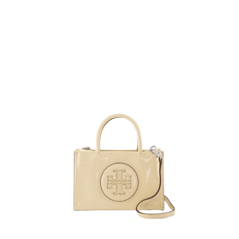 TORY BURCH Mini Shopper Tas in Beige Nylon Beige Dames