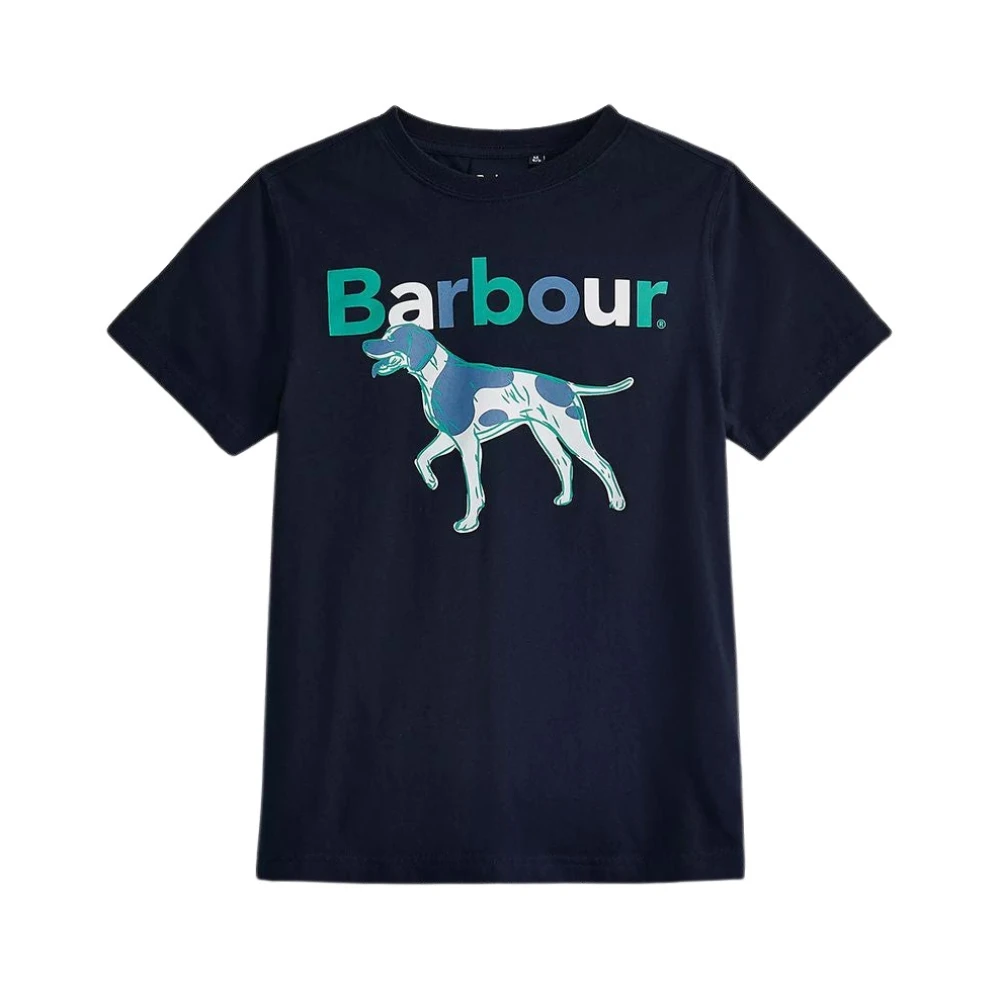 Barbour T-shirt med personligt design hundtryck Blue, Pojke