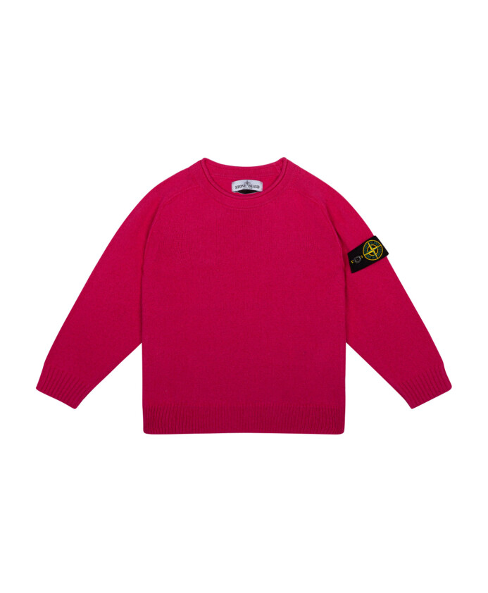 fuchsia-gebreide-trui-met-kompas-badge