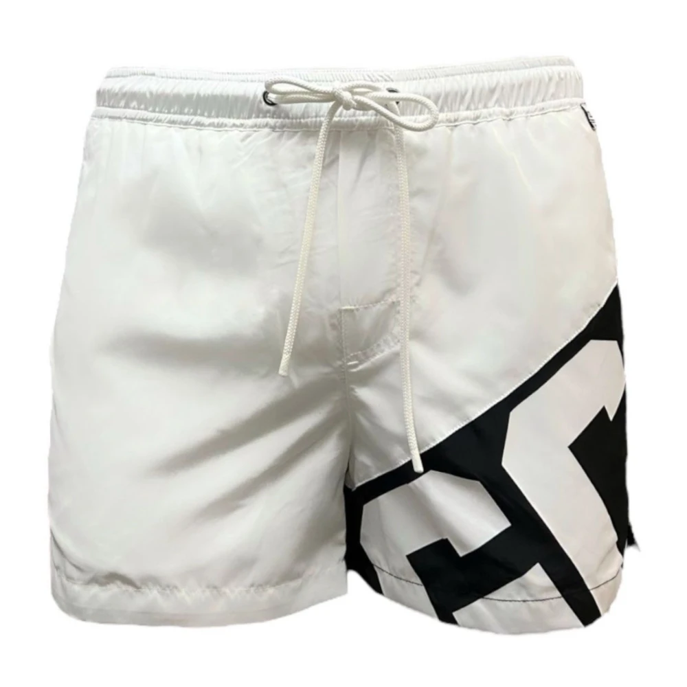 Gcds Beachwear, Male, Xs, Beachwear B1em3910aw1-10 White