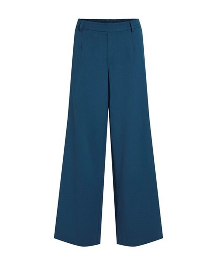 Pantalones azules lisos para mujer, VILA, Mujer