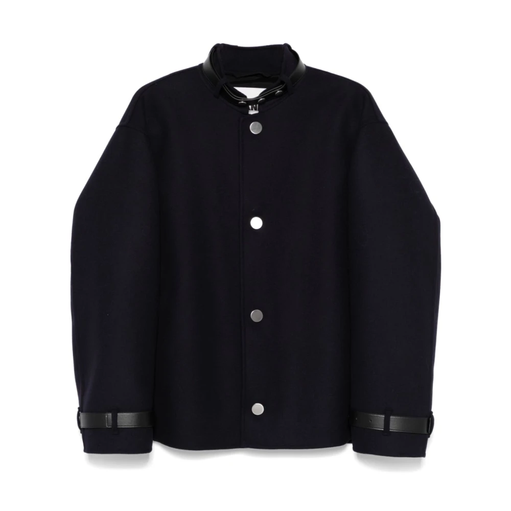 Jil Sander Navy jas met zilveren knopen Black Dames