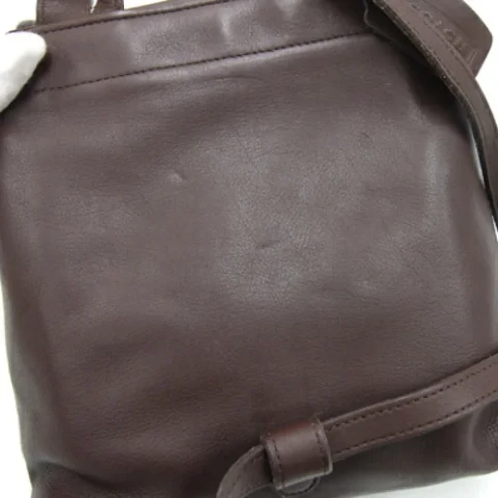 Coach Pre-owned Leather backpacks Brown Dames