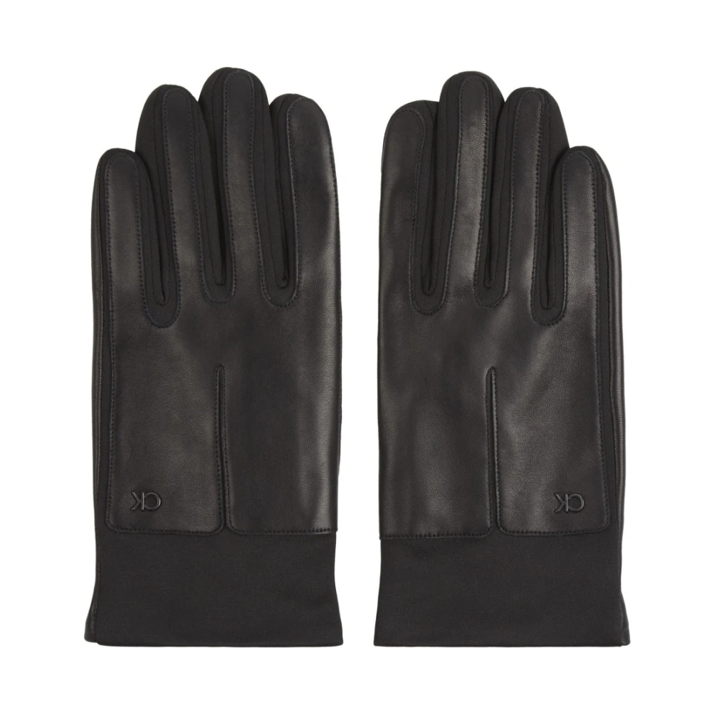 Calvin Klein Zwarte Neopreen Handschoenen voor Mannen Black Heren