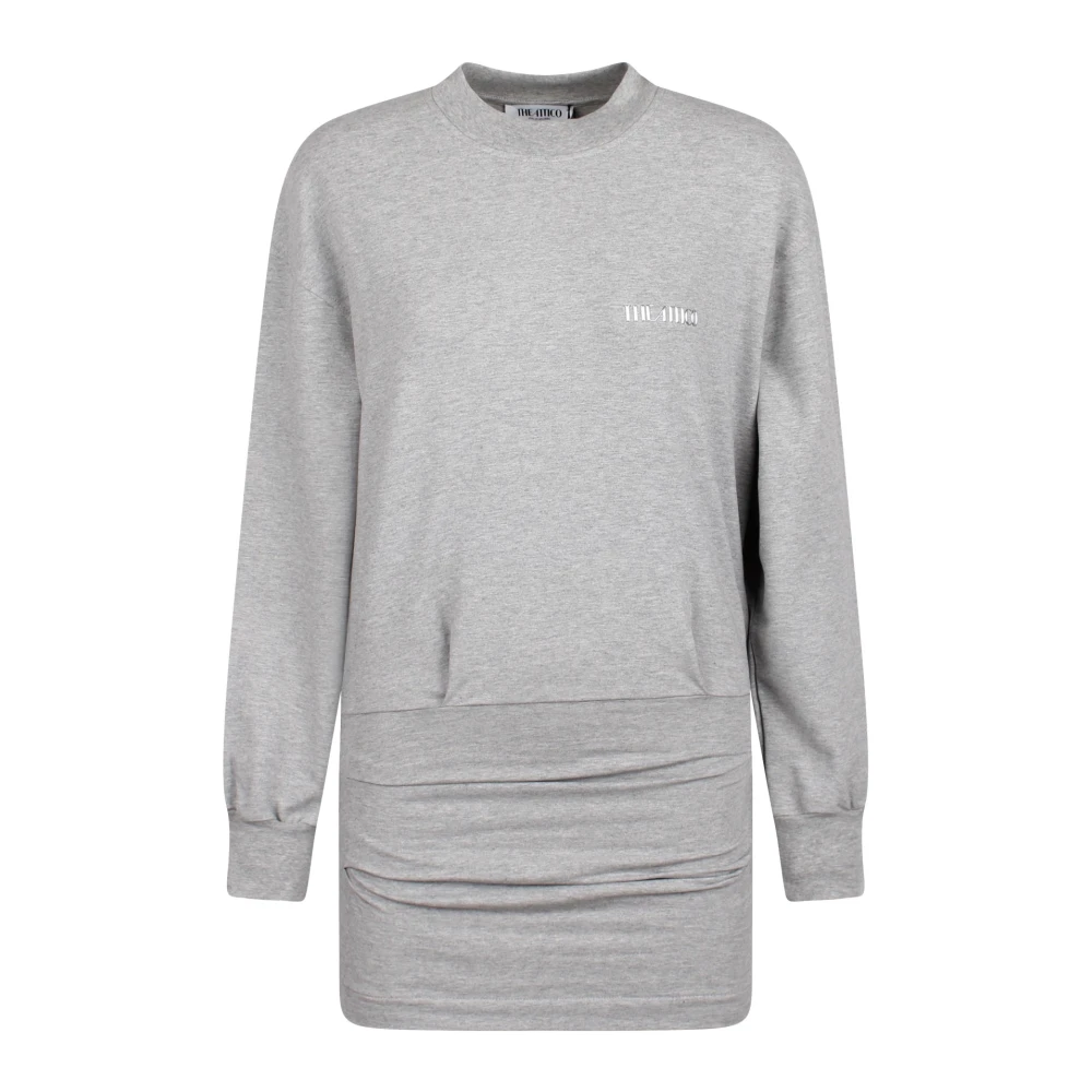 The Attico Stijlvolle Mini Jurk met Lange Mouwen Gray Dames