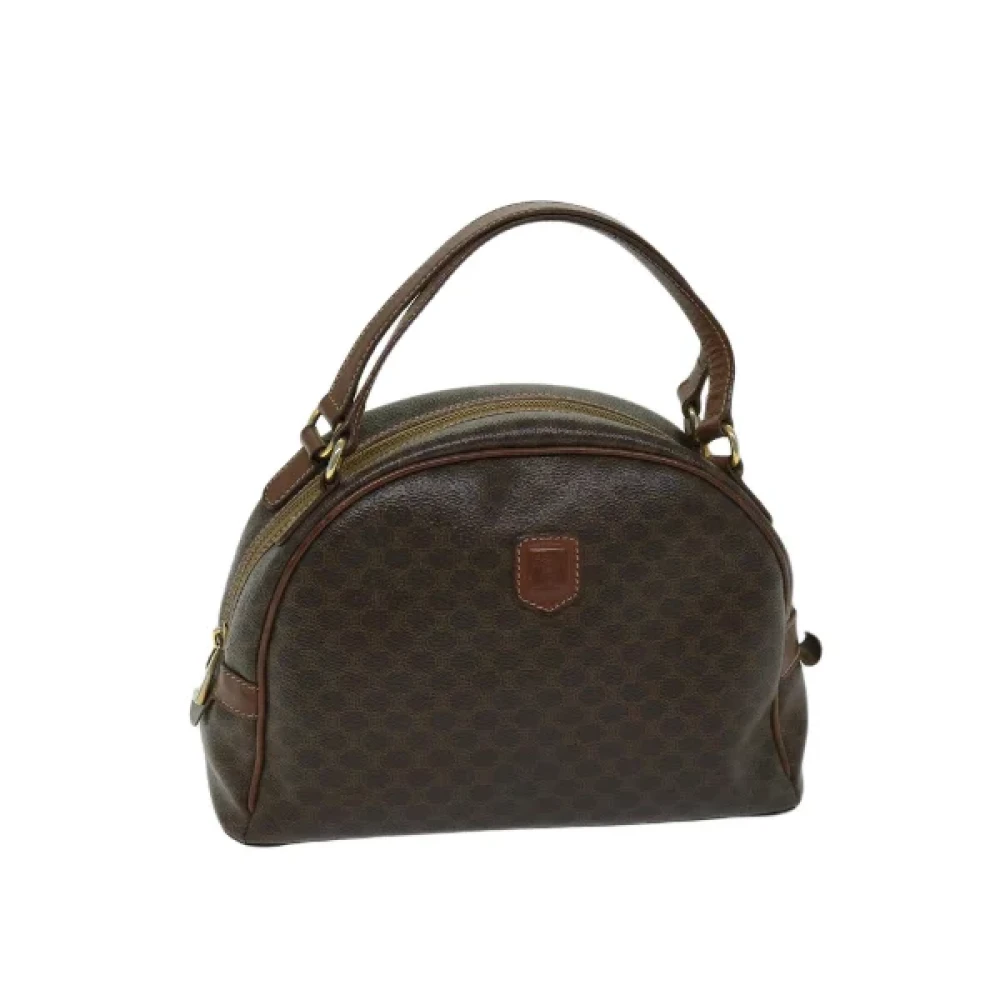 Celine Vintage Pre-owned Fabric handbags Brown Dames