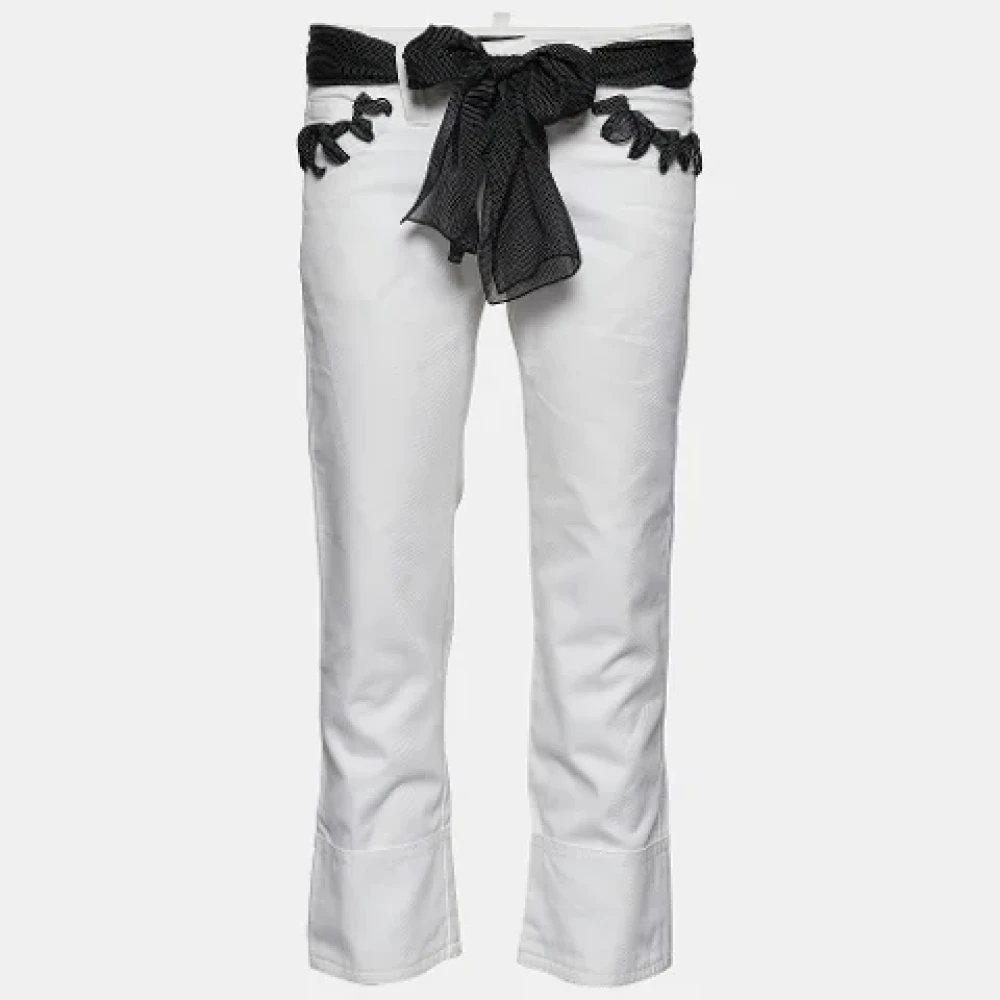 Armani Pre-owned Cotton jeans White Dames