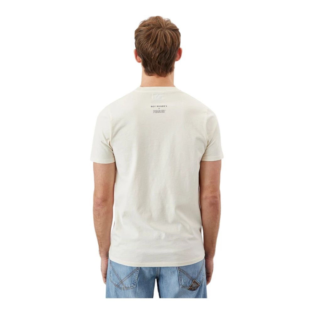Roy Roger's Korte Mouw T-shirt White Heren