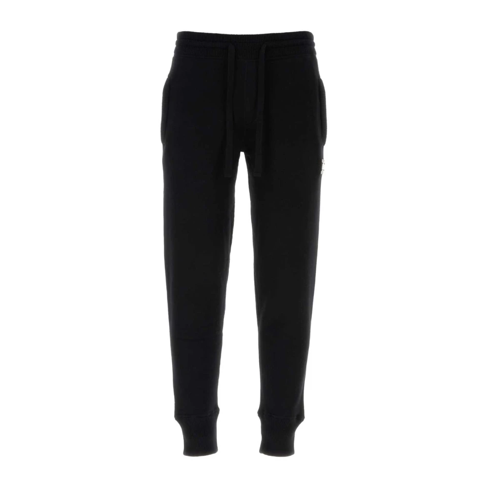 Dolce & Gabbana Men's Black Wool Blend Joggers