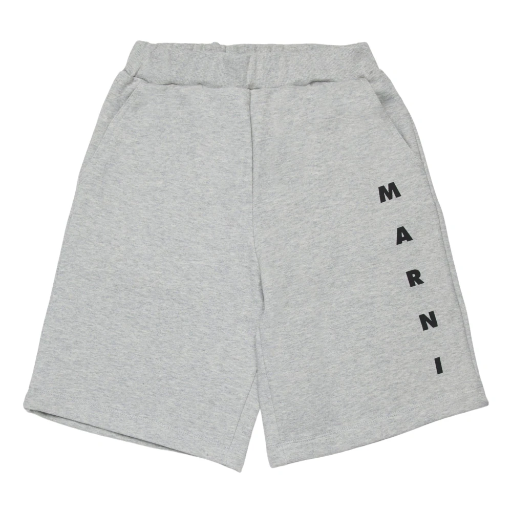 Marni Unisex Kids Gray Logo Shorts - Shorts - 8 Y - Kids