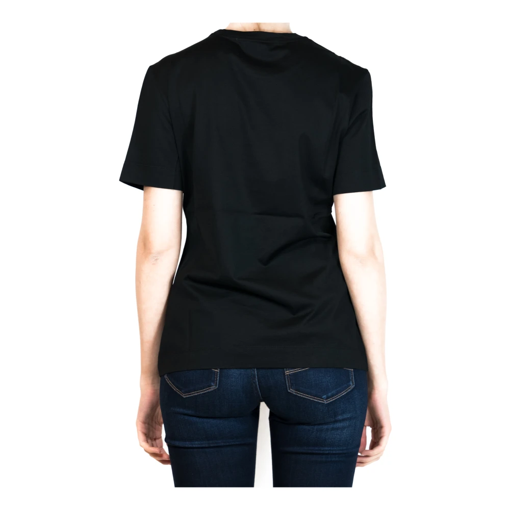 Versace Zwarte Basic TEE Shirt Black Dames