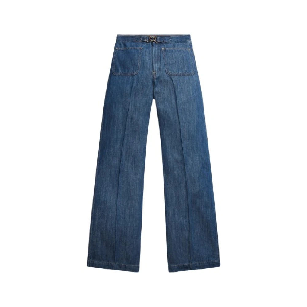 Polo Ralph Lauren Women's Blue Wide Jeans
