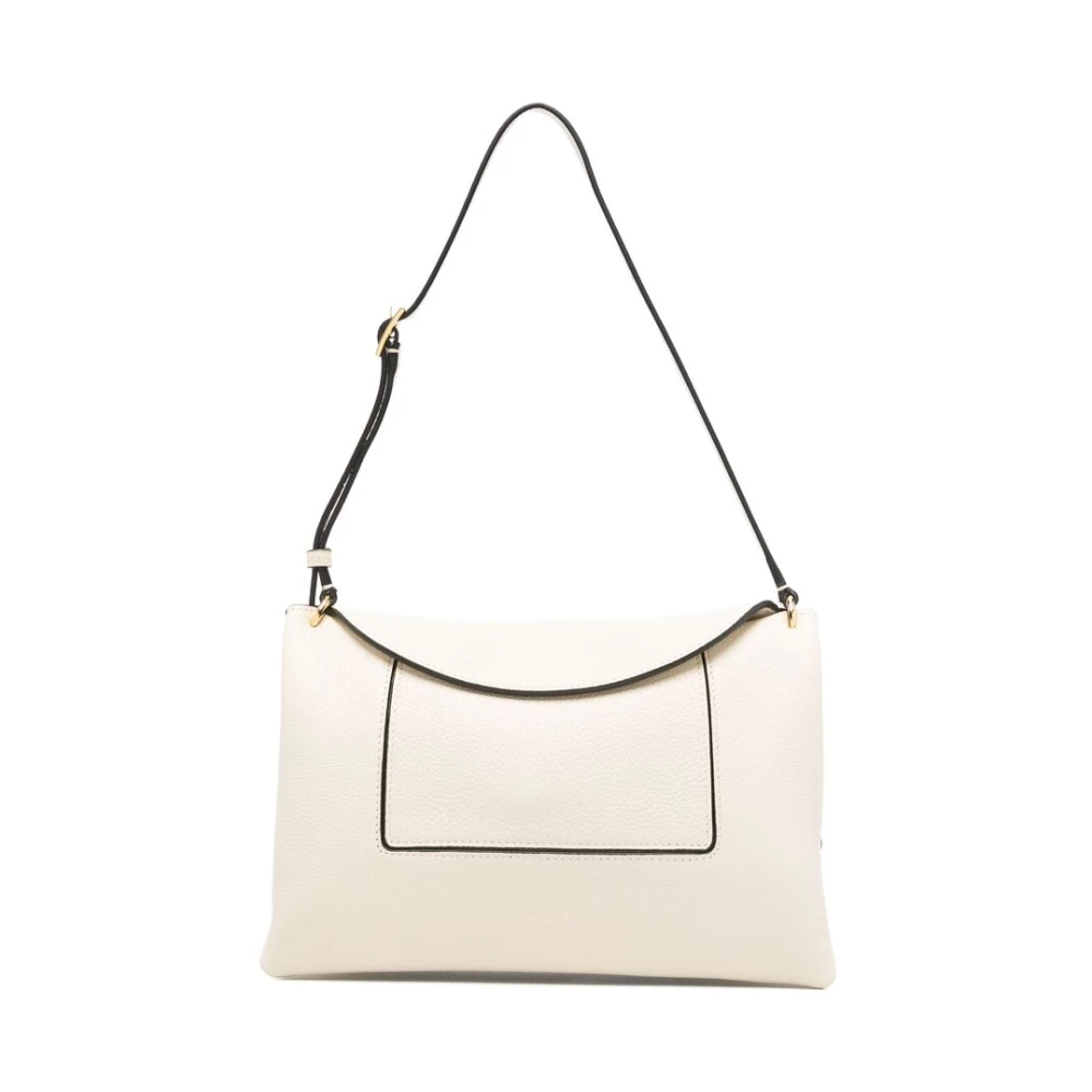 Wandler Beige Leren Schoudertas met Klep Beige Dames