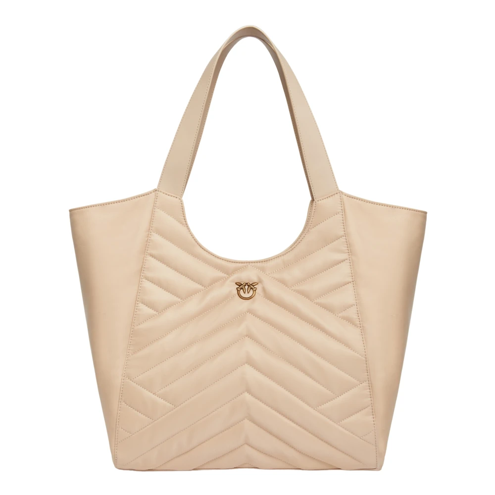 Pinko Shoppingtas Love Birds Beige Dames