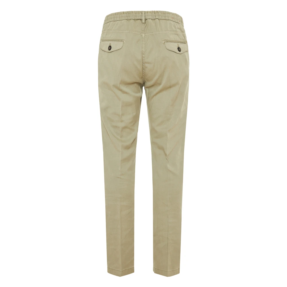 Eleventy Lyocell Katoenen Broek met Zakken Green Heren