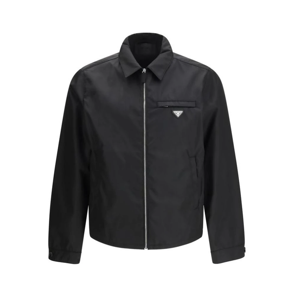 Prada Men's Black Polyamide Full-Length Jacket