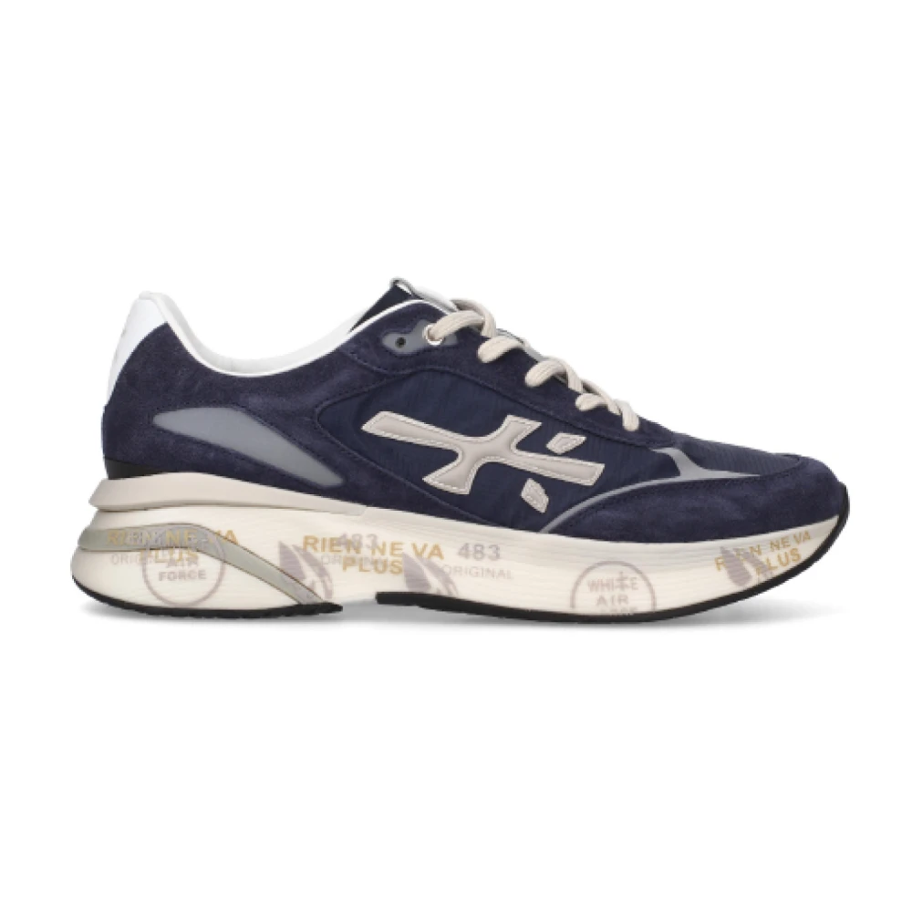 Premiata Blauwe Sneakers Lichtgewicht Comfortabele Stijlvolle Schoenen Heren Schoenen