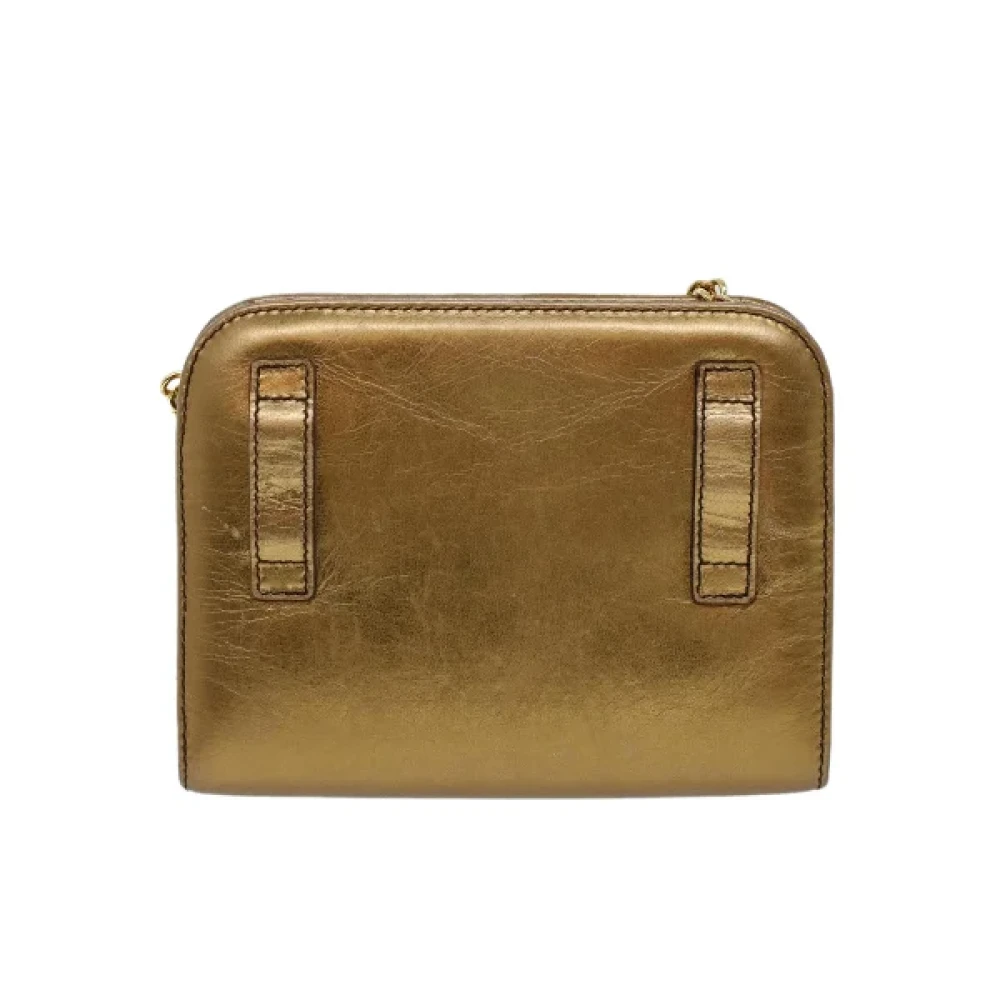 Salvatore Ferragamo Pre-owned Leather shoulder-bags Yellow Dames