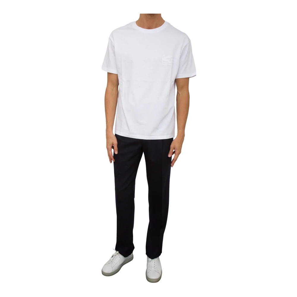 ETRO Wit Logo T-shirt White Heren