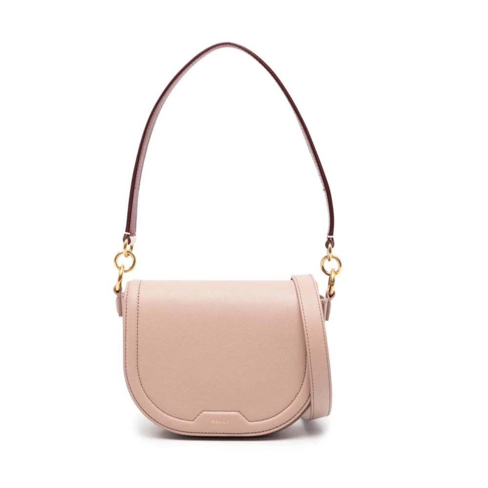 Bally Roze Kalfsleren Schoudertas Pink Dames