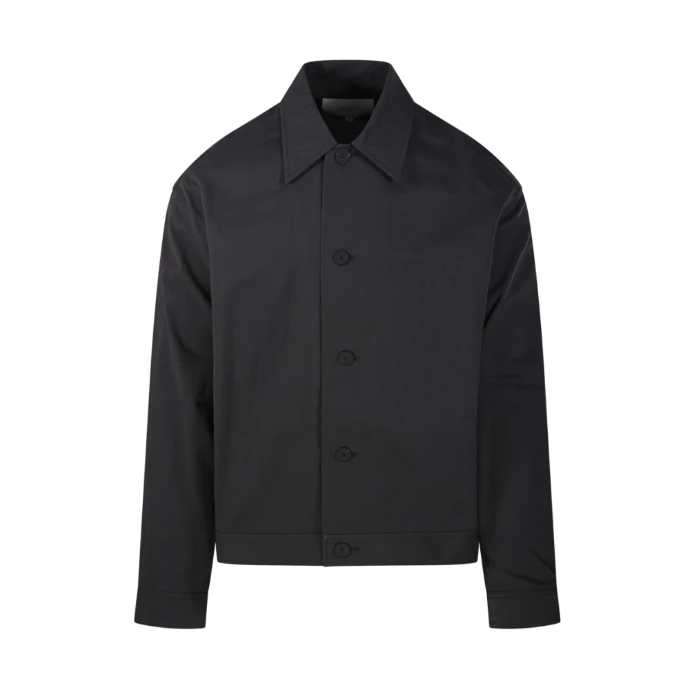 Studio Nicholson Olie Button Up Overshirt Jas Black Heren