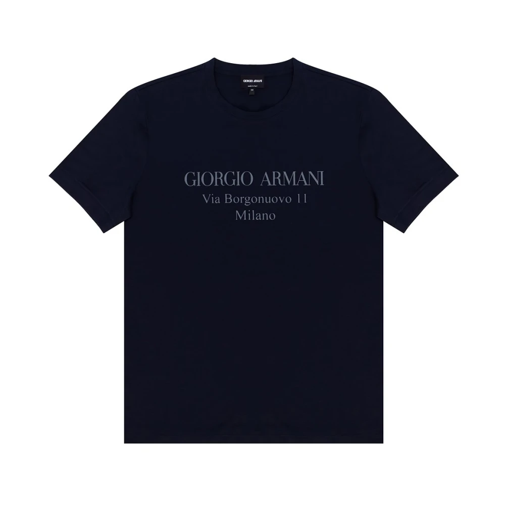 Giorgio Armani Logo T-shirt Black Heren