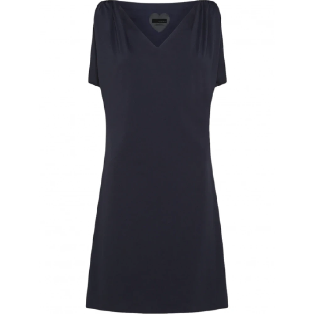 RRD Zwarte gedrapeerde cupro jurk Oxford Kim Black Dames