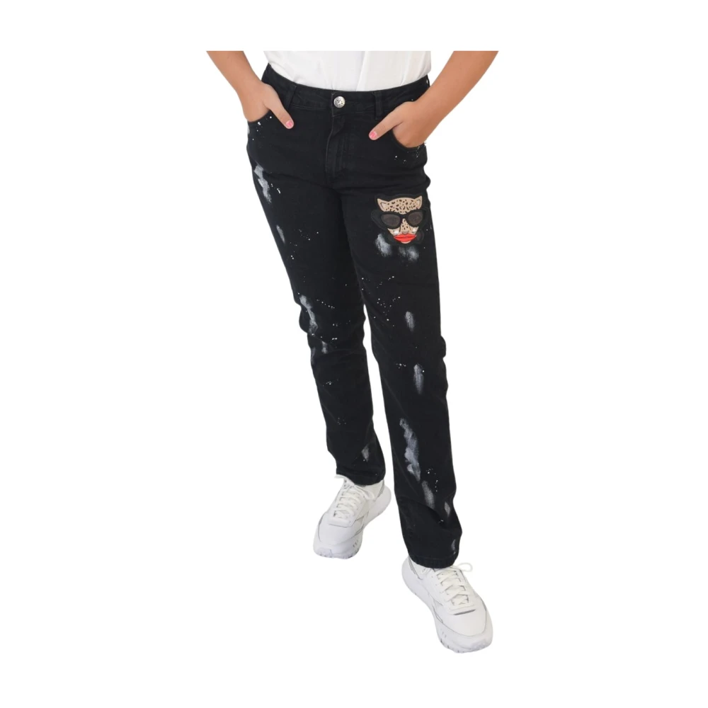 Richmond Jeans med safari -tryck Black, Flicka