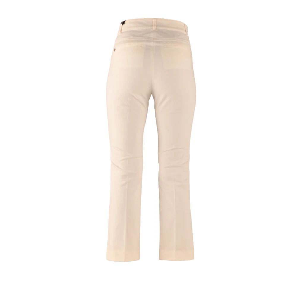 Pennyblack Katoenen kick-flare twill broek White Dames