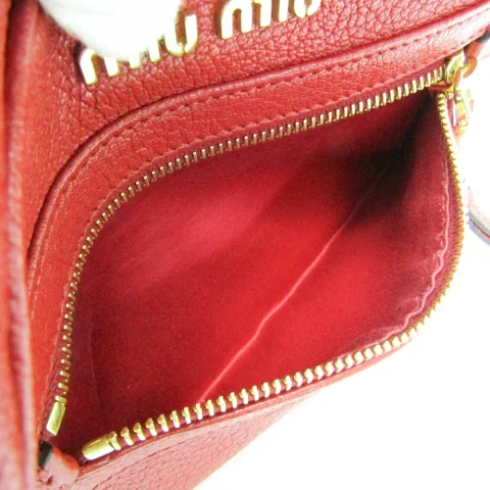 Miu Pre-owned Leather shoulder-bags Red Dames