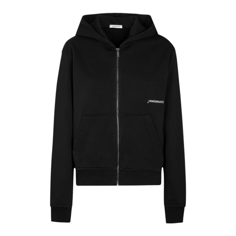 Hinnominate Women's Black Felpa Basica Con Zip E Cappuccio - Zip-Throughs - S - Sweatshirts & Hoodies