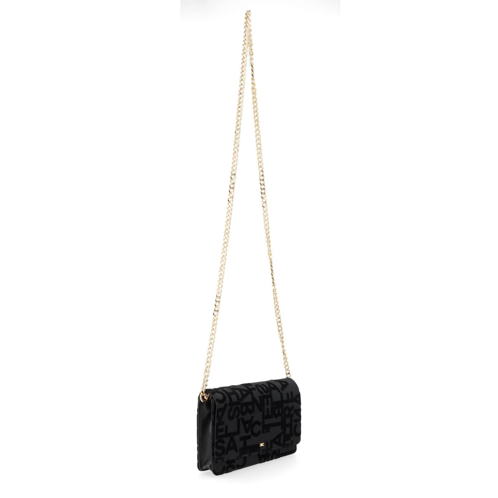 Elisabetta Franchi Zwarte Crossbody Tas Bs22A46E2-110 Black Dames