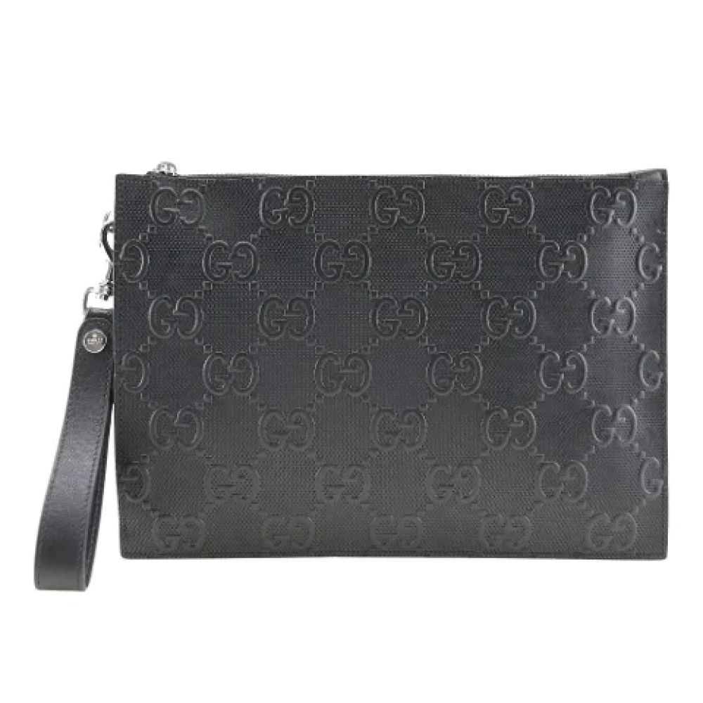 Gucci Vintage Pre-owned Leather handbags Black Dames
