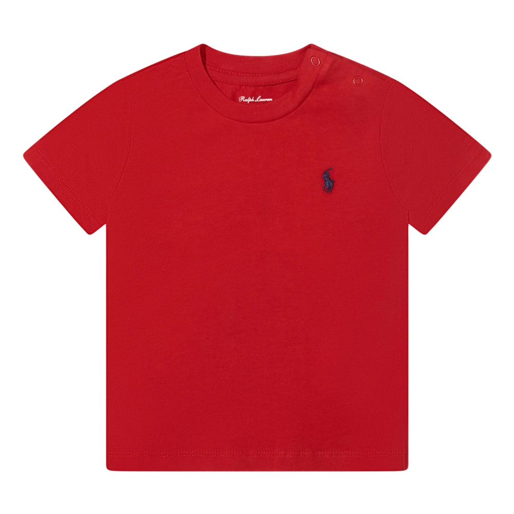 Ralph Lauren Boys Red Kids Short Sleeve T-Shirts, 9 M, Jersey Logo T-Shirt