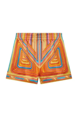 Grafiskt Tryck Elastisk Midja Shorts
