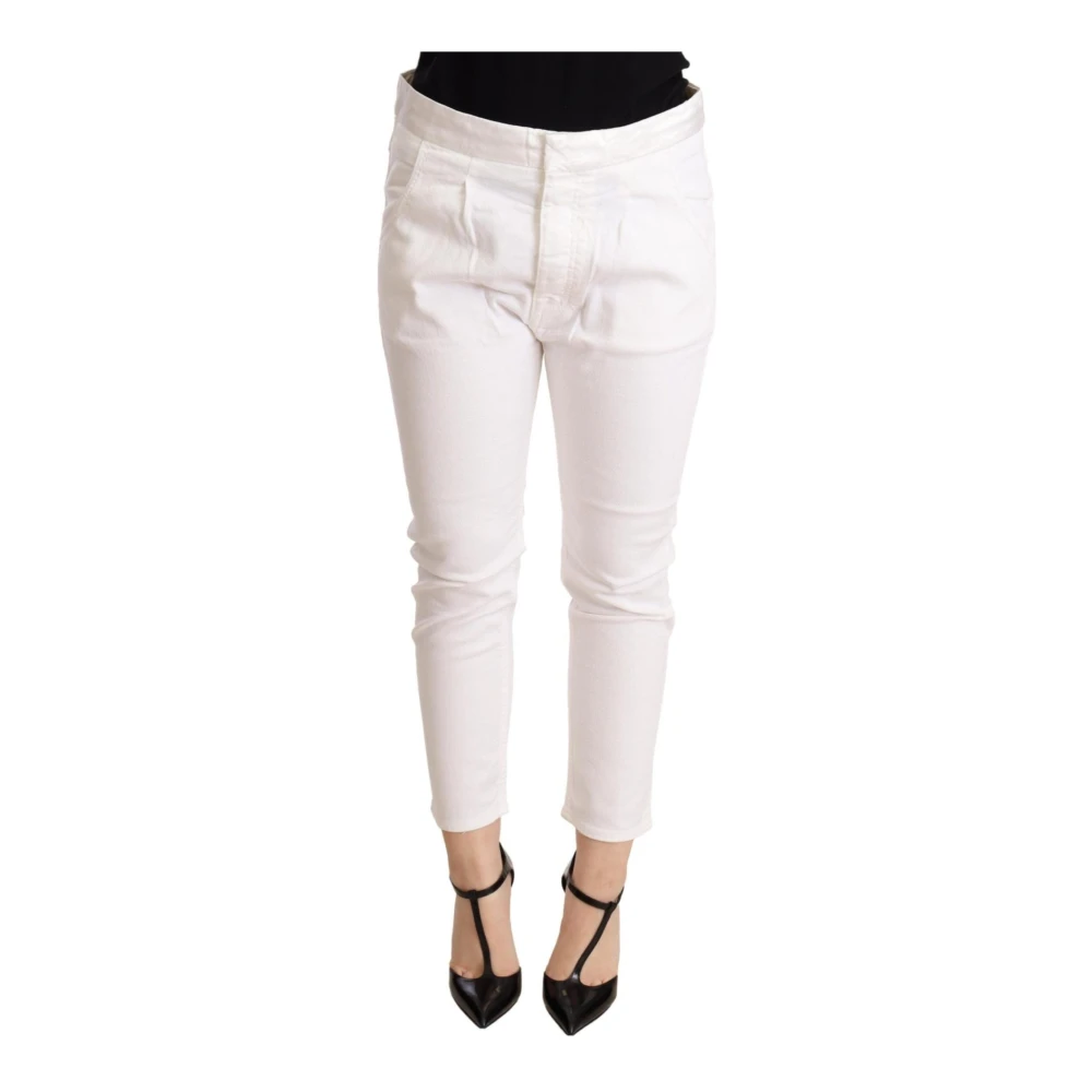 Cycle Women's White Skinny Cropped Trousers - Cropped Trousers - W26 - Trousers