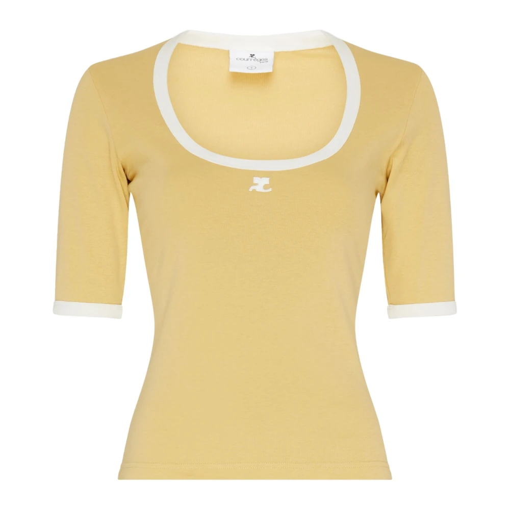 Courrèges Contrast Holistisch T-Shirt Yellow Dames