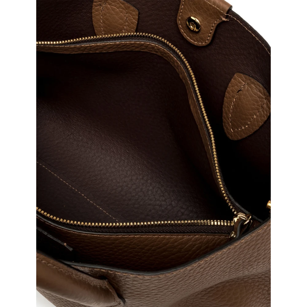 Gianni Chiarini Bruine Leren Schoudertas Brown Dames