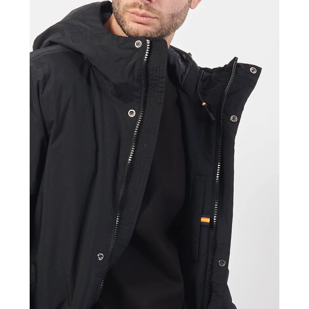 K-way Zwarte Lange Herenjas Thomas Warm Black Heren