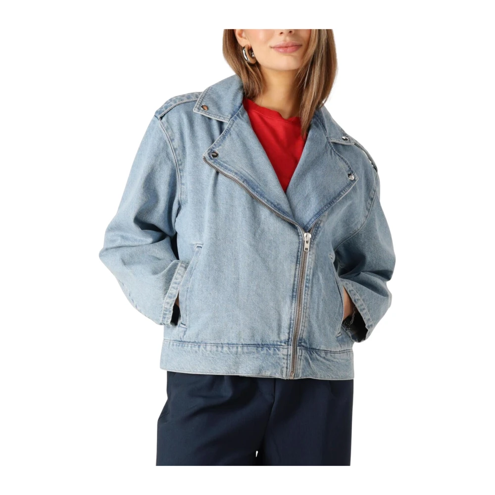 Modström Lichtblauwe Denim Jas Blue Dames