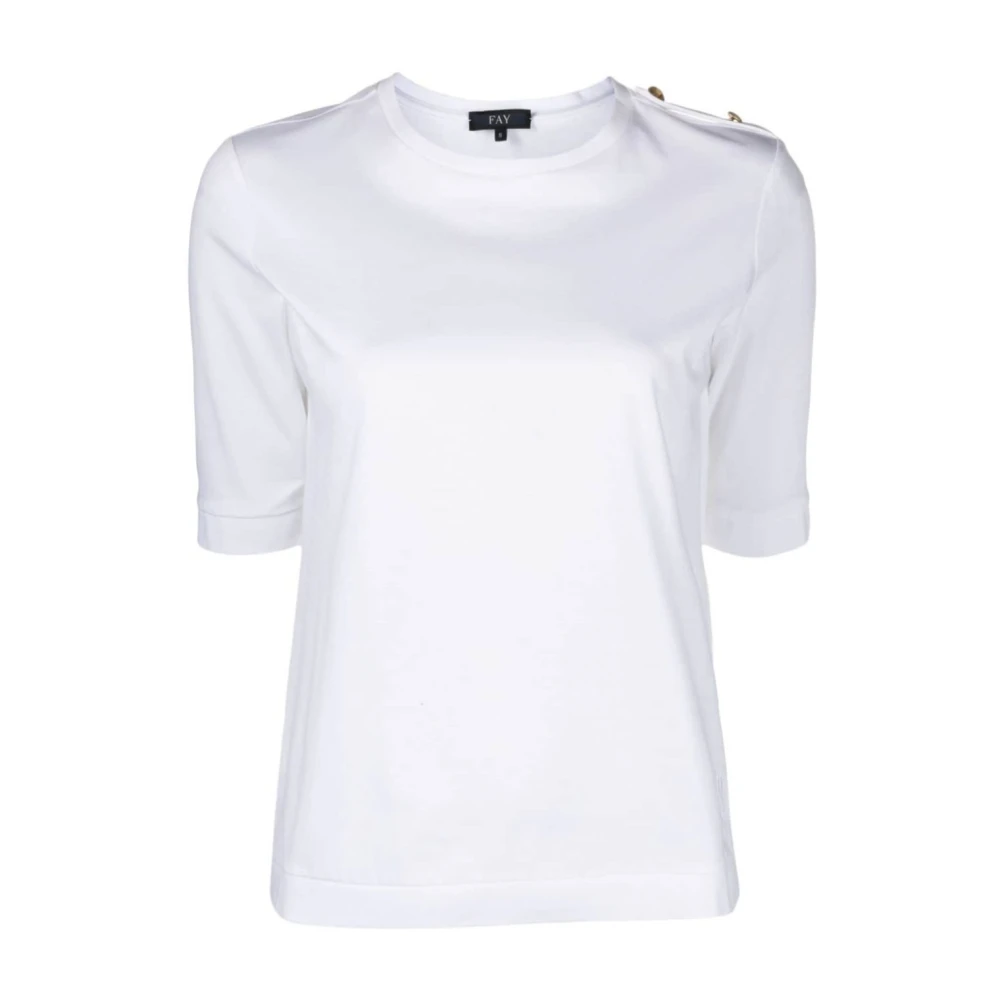 Fay Stijlvol T-shirt met korte mouwen White Dames