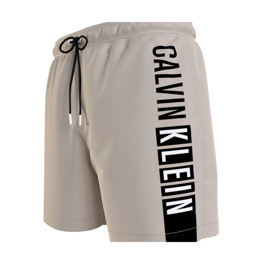 Calvin Klein Gerecycled Polyester Badkleding Gray Heren
