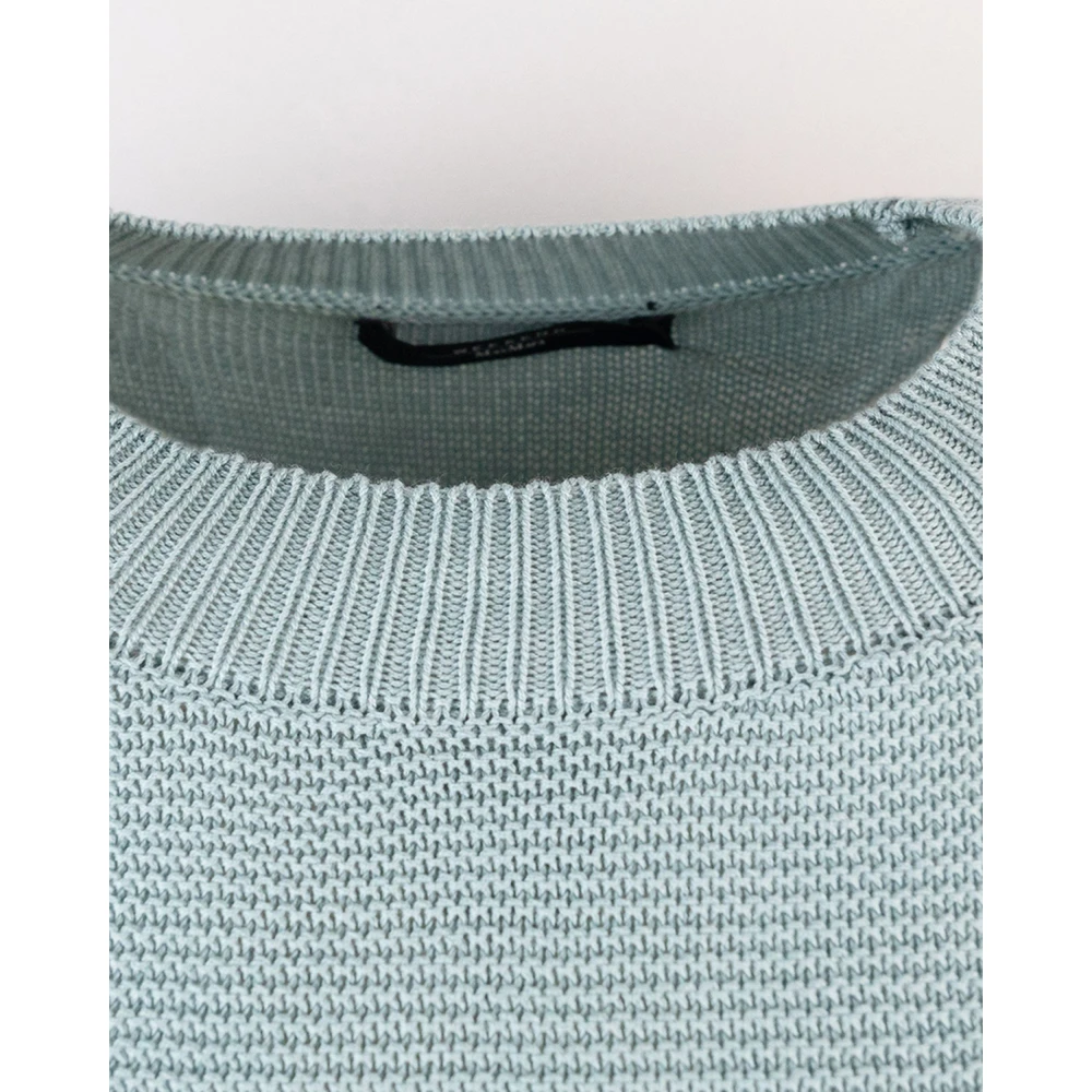 Max Mara Lichtblauwe Sweater Katoen Regular Fit Blue Dames