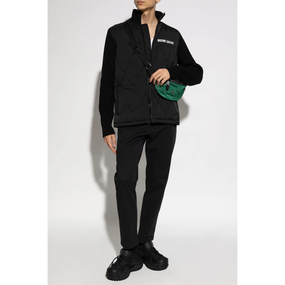Moschino Jas met logo Black Heren
