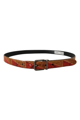 Exotic Vintage Chrome Buckle Belt